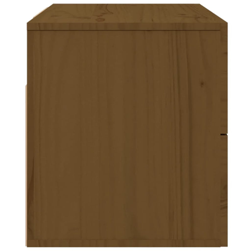 vidaXL 2 db mézbarna falra szerelhető éjjeliszekrény 50x36x40 cm