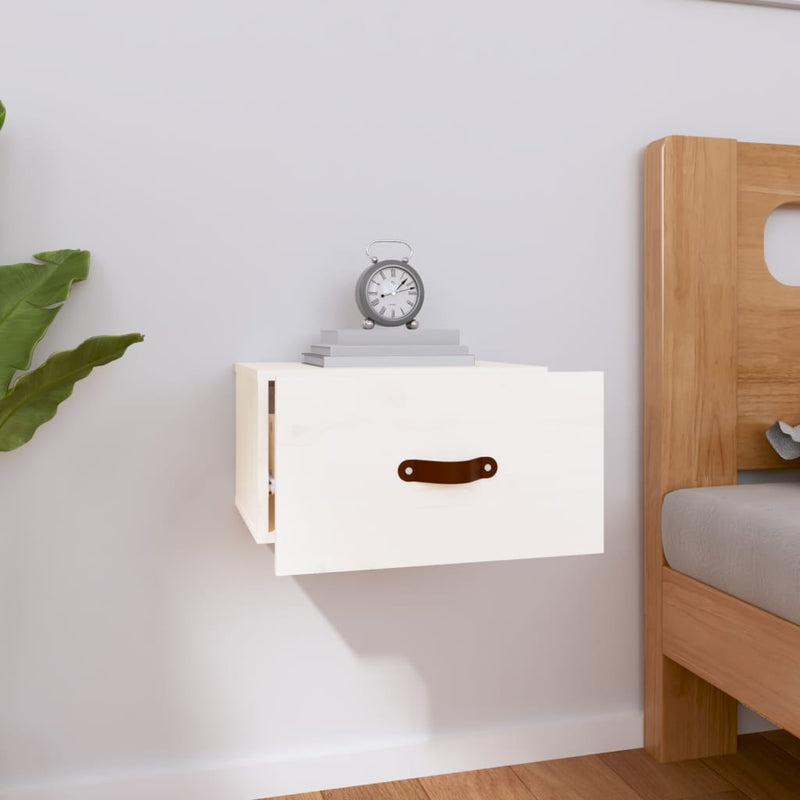 vidaXL fehér falra szerelhető éjjeliszekrény 40 x 29,5 x 22 cm