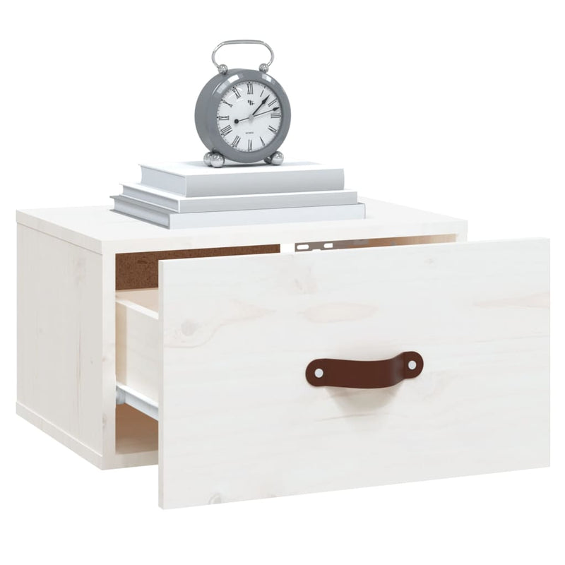 vidaXL fehér falra szerelhető éjjeliszekrény 40 x 29,5 x 22 cm