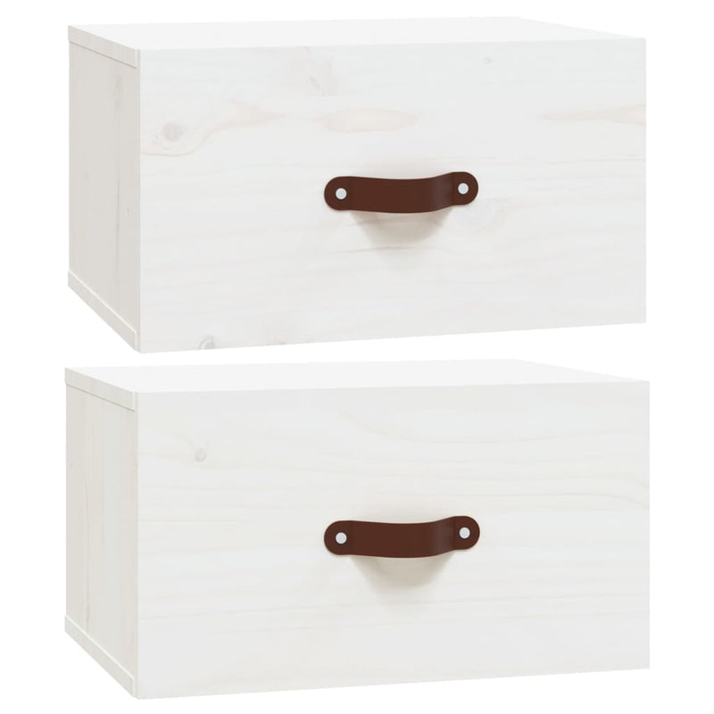 vidaXL 2 db fehér falra szerelhető éjjeliszekrény 40 x 29,5 x 22 cm