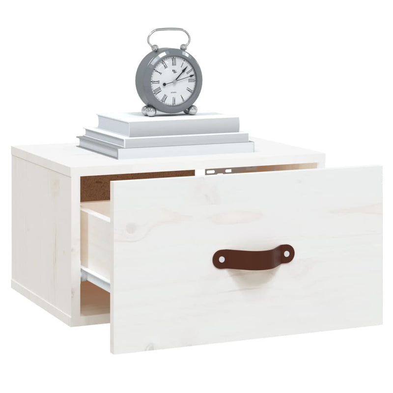 vidaXL 2 db fehér falra szerelhető éjjeliszekrény 40 x 29,5 x 22 cm