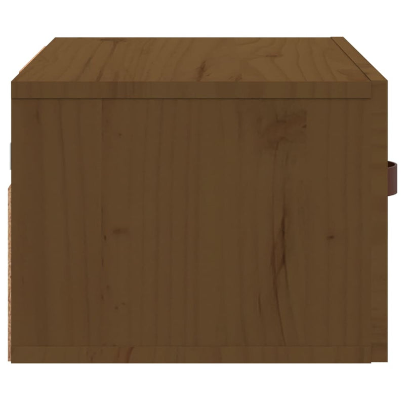 vidaXL mézbarna falra szerelhető éjjeliszekrény 40 x 29,5 x 22 cm