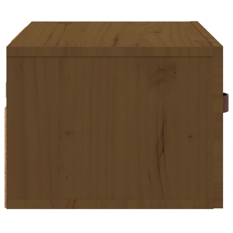 vidaXL 2 db mézbarna falra szerelhető éjjeliszekrény 40 x 29,5 x 22 cm