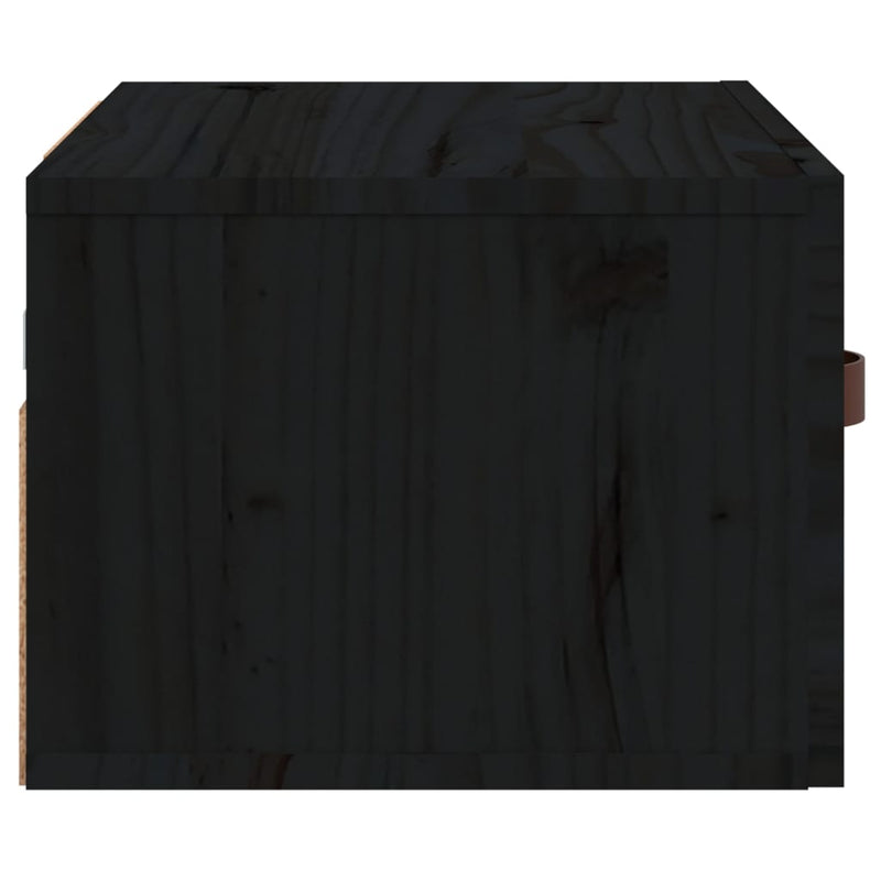 vidaXL 2 db fekete falra szerelhető éjjeliszekrény 40 x 29,5 x 22 cm