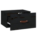 vidaXL 2 db fekete falra szerelhető éjjeliszekrény 40 x 29,5 x 22 cm