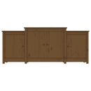 vidaXL mézbarna tömör fenyőfa tálalószekrény 164x37x68 cm