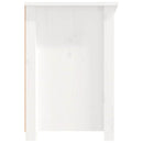 vidaXL fehér tömör fenyőfa TV-szekrény 114x35x52 cm