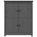 vidaXL szürke tömör fenyőfa tálalószekrény 83 x 41,5 x 100 cm