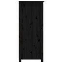 vidaXL fekete tömör fenyőfa tálalószekrény 83 x 41,5 x 100 cm