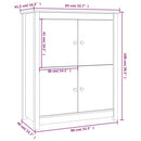 vidaXL fekete tömör fenyőfa tálalószekrény 83 x 41,5 x 100 cm
