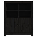 vidaXL fekete tömör fenyőfa tálalószekrény 83 x 41,5 x 100 cm
