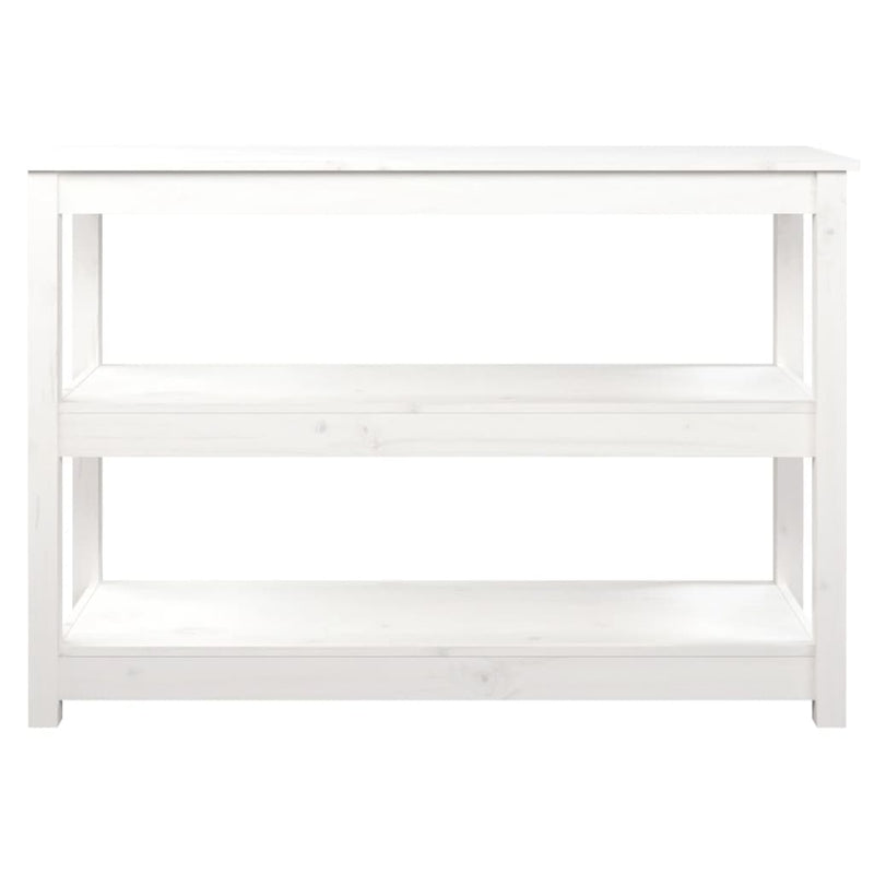 vidaXL fehér tömör fenyőfa tálalóasztal 110x40x74 cm