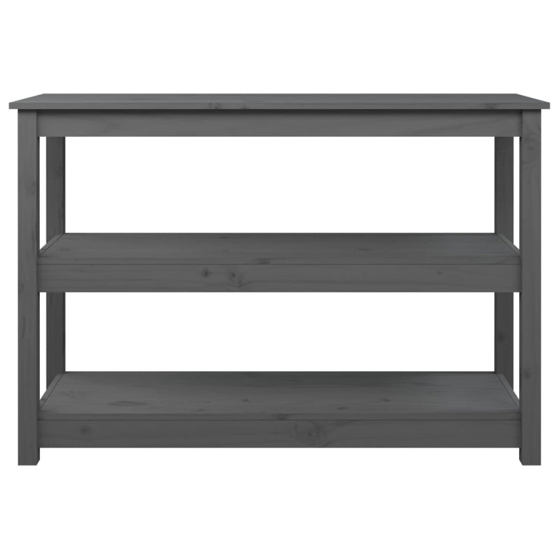 vidaXL szürke tömör fenyőfa tálalóasztal 110x40x74 cm