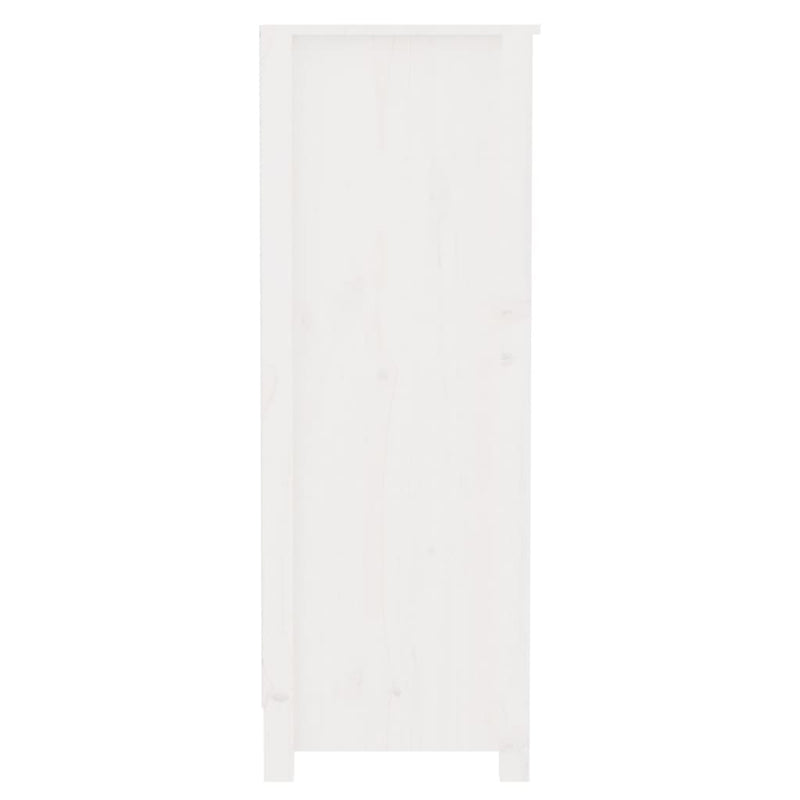 vidaXL fehér tömör fenyőfa könyvszekrény 80x35x97 cm