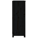 vidaXL fekete tömör fenyőfa könyvszekrény 80x35x97 cm