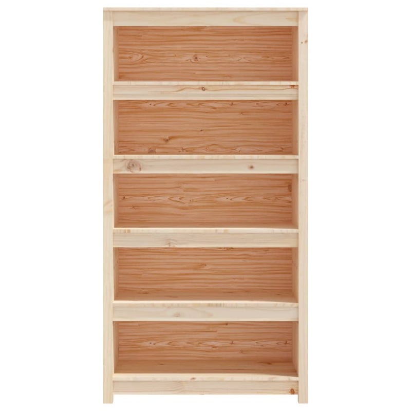 vidaXL tömör fenyőfa könyvszekrény 80x35x154 cm