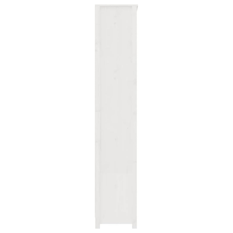 vidaXL fehér tömör fenyőfa könyvszekrény 80x35x183 cm