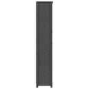 vidaXL szürke tömör fenyőfa könyvszekrény 80x35x183 cm