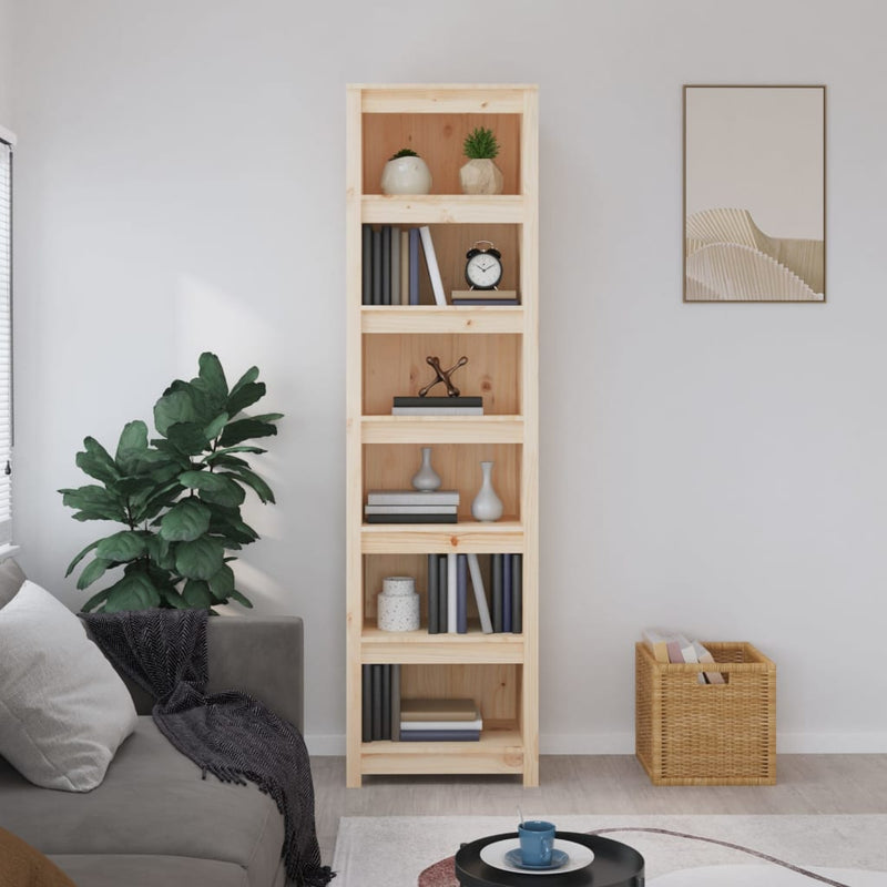 vidaXL tömör fenyőfa könyvszekrény 50x35x183 cm