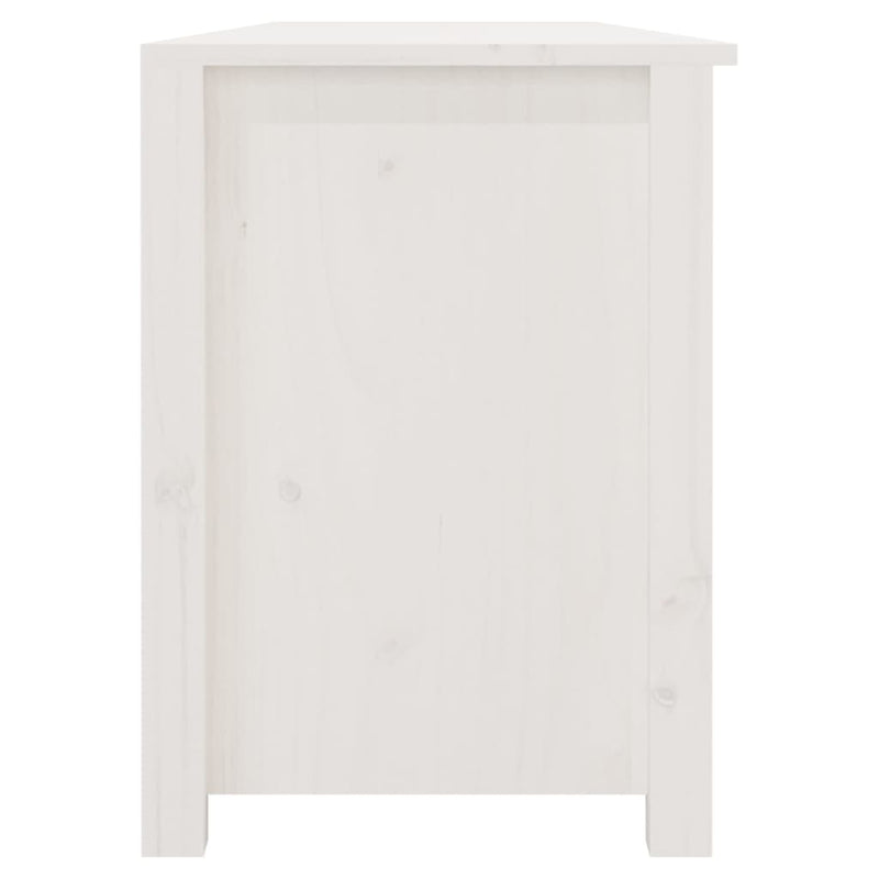 vidaXL fehér tömör fenyőfa cipőtároló pad 160x36,5x50 cm