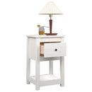 vidaXL fehér tömör fenyőfa éjjeliszekrény 40 x 35 x 61,5 cm