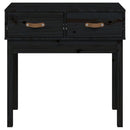 vidaXL fekete tömör fenyőfa tálalóasztal 76,5 x 40 x 75 cm