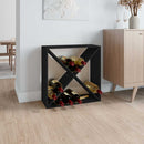 vidaXL fekete tömör fenyőfa borszekrény 62x25x62 cm