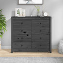 vidaXL szürke tömör fenyőfa kisszekrény 100 x 40 x 90 cm