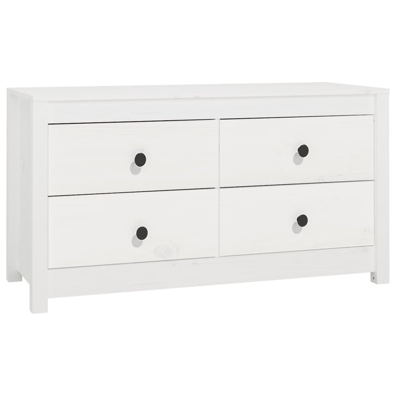vidaXL fehér tömör fenyőfa kisszekrény 100x40x54 cm
