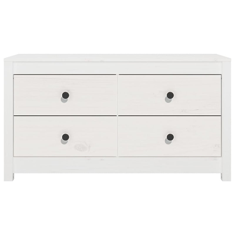 vidaXL fehér tömör fenyőfa kisszekrény 100x40x54 cm