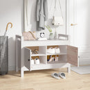 vidaXL fehér tömör fenyőfa előszoba pad 80 x 40 x 60 cm