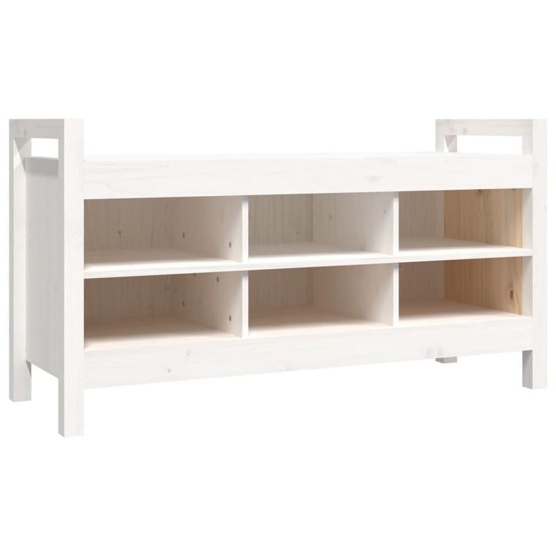vidaXL fehér tömör fenyőfa előszoba pad 110 x 40 x 60 cm