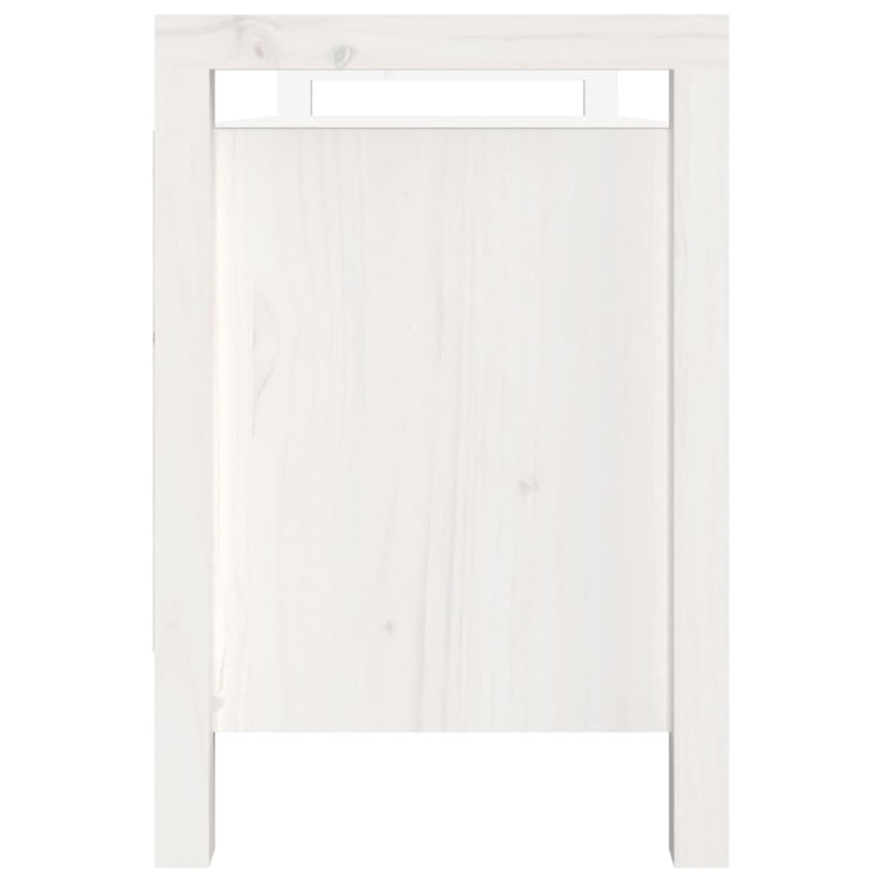 vidaXL fehér tömör fenyőfa előszoba pad 110 x 40 x 60 cm