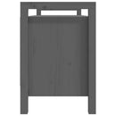 vidaXL szürke tömör fenyőfa előszoba pad 110 x 40 x 60 cm