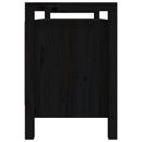 vidaXL fekete tömör fenyőfa előszoba pad 110x40x60 cm