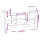 vidaXL fekete tömör fenyőfa előszoba pad 110x40x60 cm