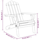 vidaXL 2 db tömör akácfa kerti adirondack szék