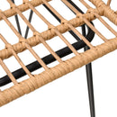 vidaXL 2 db fekete PE rattan karfás kerti szék 56 x 64 x 80 cm