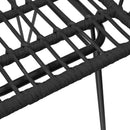 vidaXL 2 db fekete PE rattan karfás kerti szék 56 x 64 x 80 cm