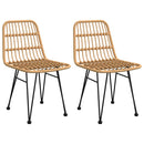 vidaXL 2 db polietilén rattan kerti szék 48 x 62 x 84 cm