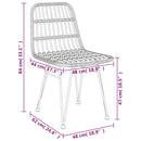vidaXL 2 db polietilén rattan kerti szék 48 x 62 x 84 cm