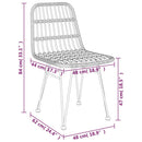 vidaXL 2 db fekete polietilén rattan kerti szék 48 x 62 x 84 cm