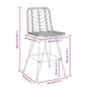 vidaXL 2 db bárszék polietilén rattan és acél 45 x 56 x 103,5 cm