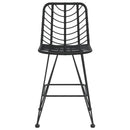 vidaXL 2 db bárszék fekete polietilén rattan és acél 45x56x103,5 cm
