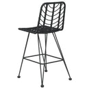 vidaXL 2 db bárszék fekete polietilén rattan és acél 45x56x103,5 cm