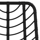 vidaXL 2 db bárszék fekete polietilén rattan és acél 45x56x103,5 cm
