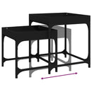 vidaXL 2 db fekete szerelt fa kisasztal