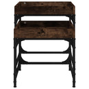 vidaXL 2 db füstös tölgy színű szerelt fa kisasztal