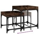 vidaXL 2 db füstös tölgy színű szerelt fa kisasztal