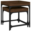 vidaXL 2 db barna tölgyszínű szerelt fa kisasztal